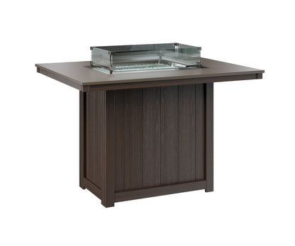Donoma 42" x 54" Rectangular Fire Table Counter Hammered Top