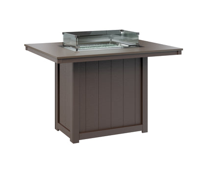 Donoma 42" x 54" Rectangular Fire Table Counter Hammered Top