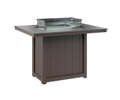 Donoma 42" x 54" Rectangular Fire Table Counter Hammered Top
