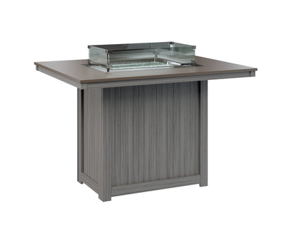 Donoma 42" x 54" Rectangular Fire Table Counter Hammered Top