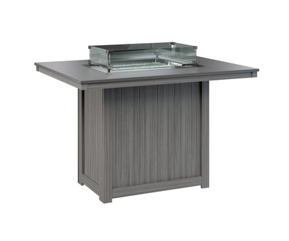 Donoma 42" x 54" Rectangular Fire Table Counter Hammered Top