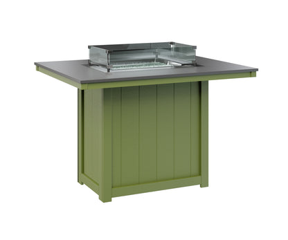Donoma 42" x 54" Rectangular Fire Table Counter Hammered Top