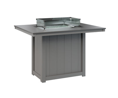 Donoma 42" x 54" Rectangular Fire Table Counter Hammered Top