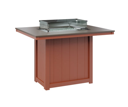 Donoma 42" x 54" Rectangular Fire Table Counter Hammered Top