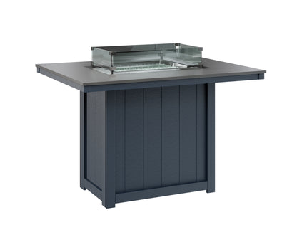 Donoma 42" x 54" Rectangular Fire Table Counter Hammered Top
