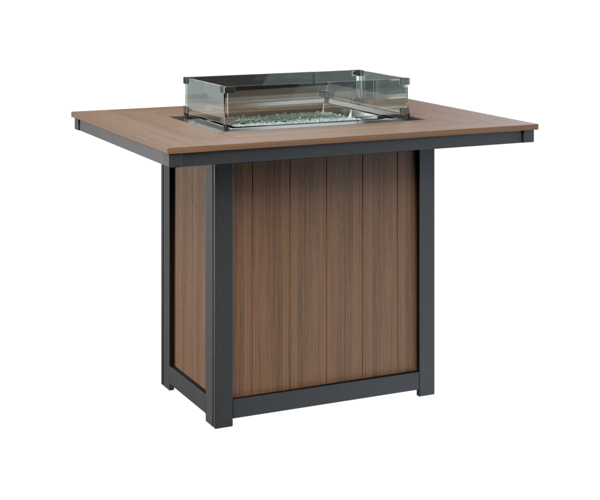 Donoma 42" x 54" Rectangular Fire Table Bar