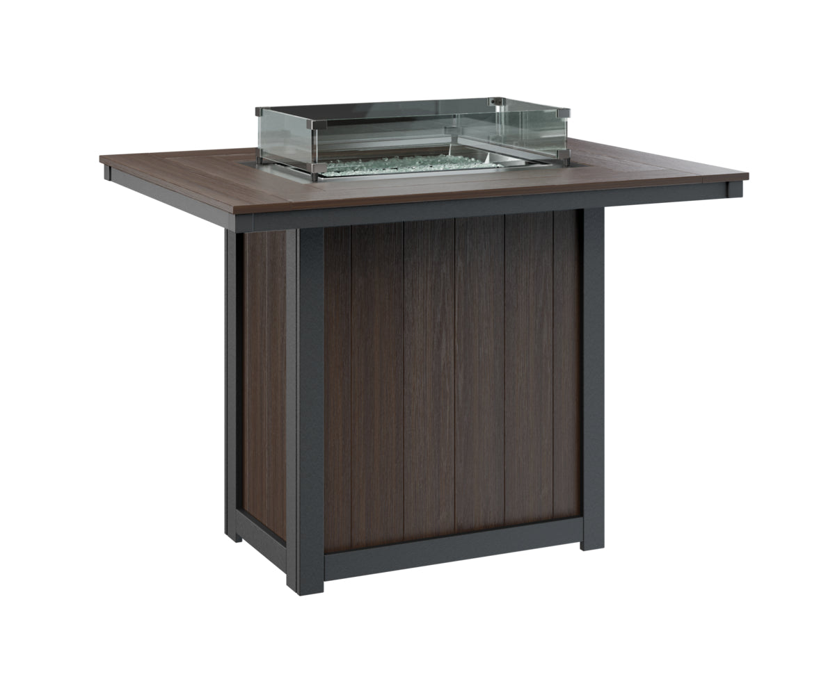 Donoma 42" x 54" Rectangular Fire Table Bar