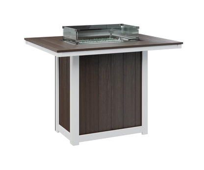 Donoma 42" x 54" Rectangular Fire Table Bar