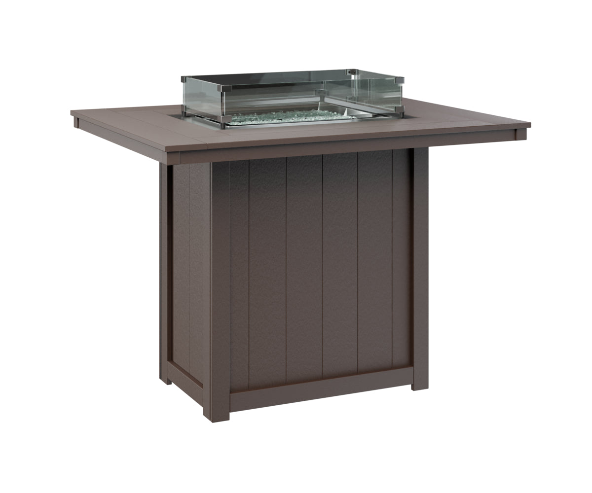 Donoma 42" x 54" Rectangular Fire Table Bar