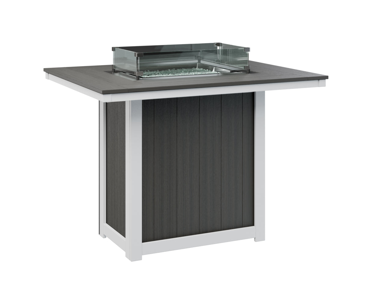 Donoma 42" x 54" Rectangular Fire Table Bar