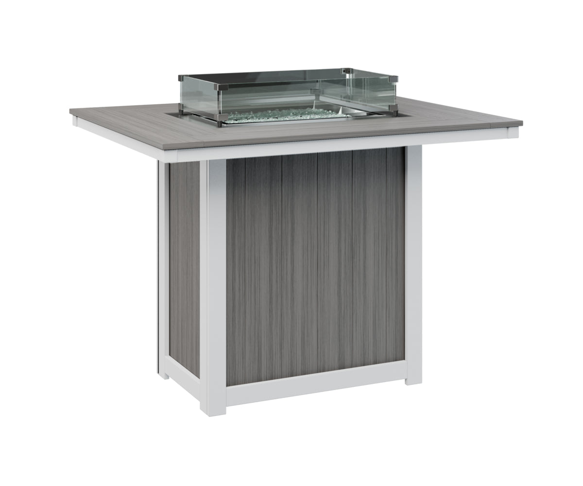 Donoma 42" x 54" Rectangular Fire Table Bar