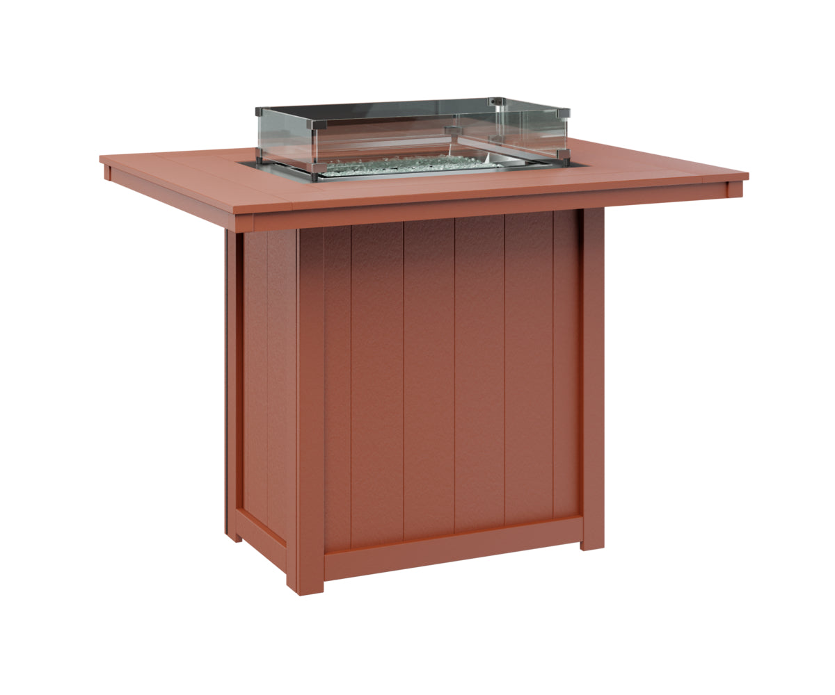 Donoma 42" x 54" Rectangular Fire Table Bar