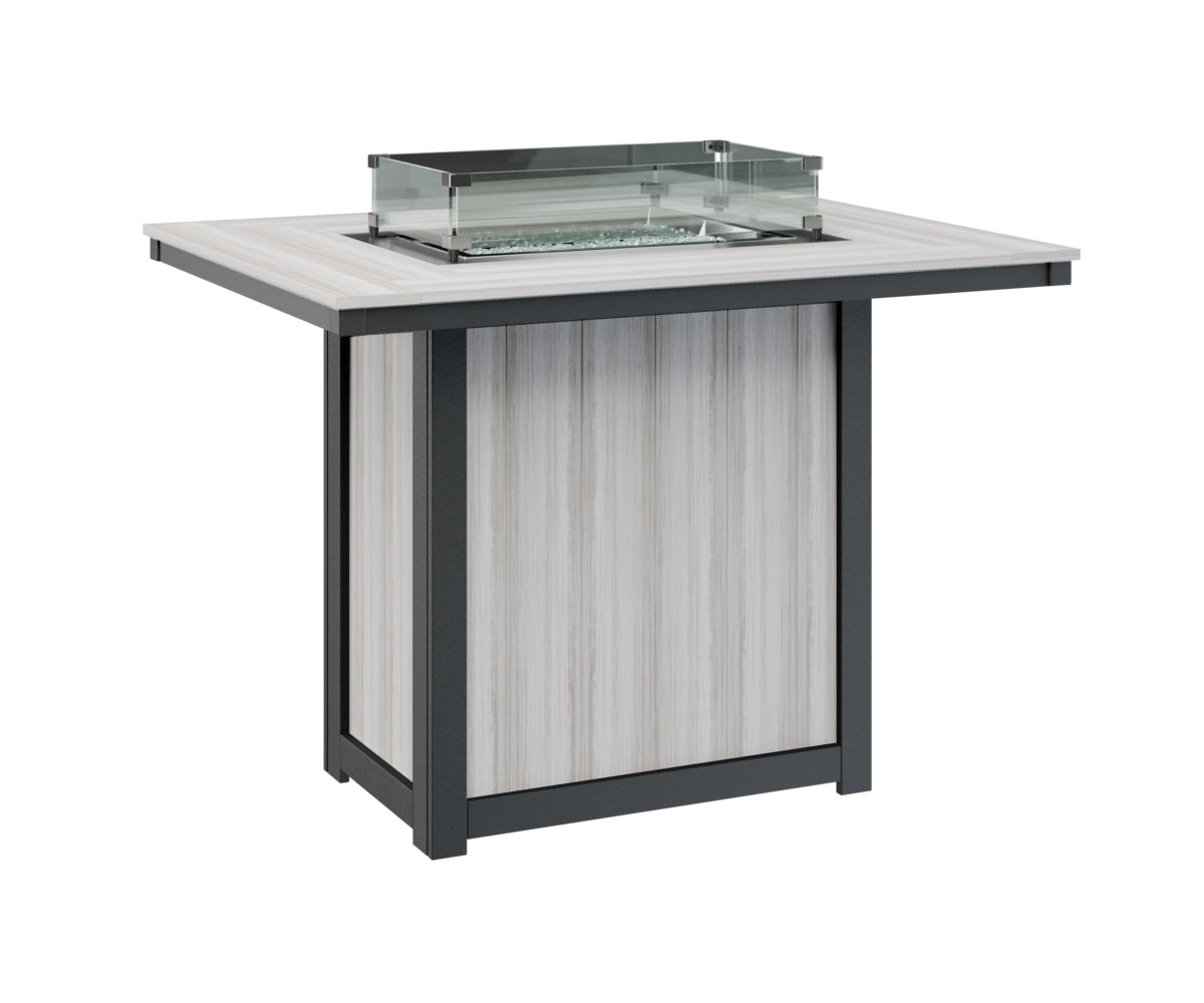 Donoma 42" x 54" Rectangular Fire Table Bar