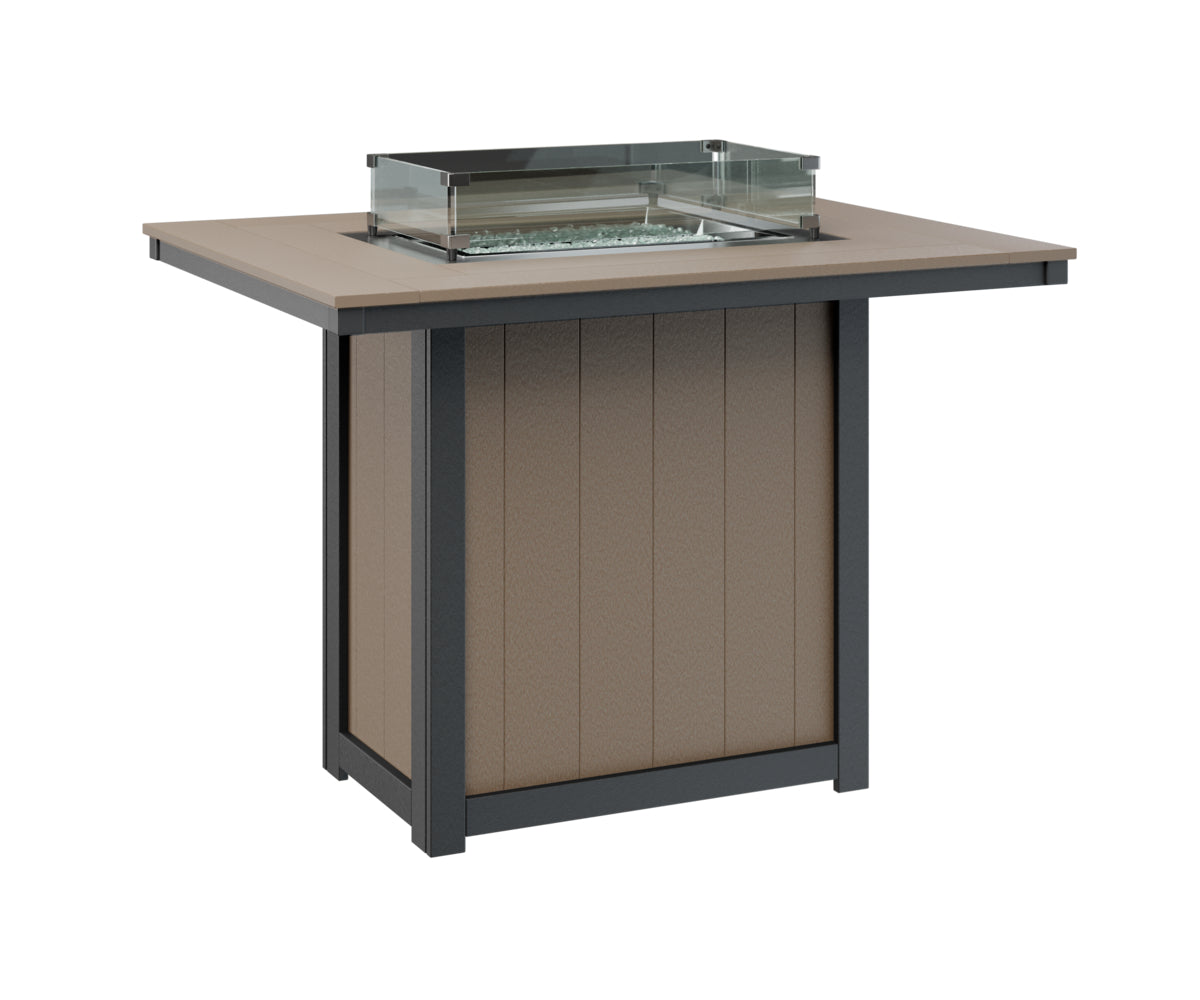 Donoma 42" x 54" Rectangular Fire Table Bar