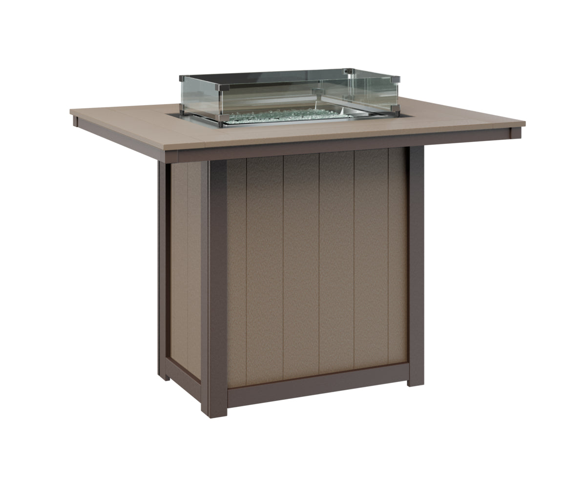Donoma 42" x 54" Rectangular Fire Table Bar