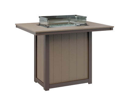 Donoma 42" x 54" Rectangular Fire Table Bar