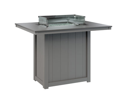 Donoma 42" x 54" Rectangular Fire Table Bar Hammered Top