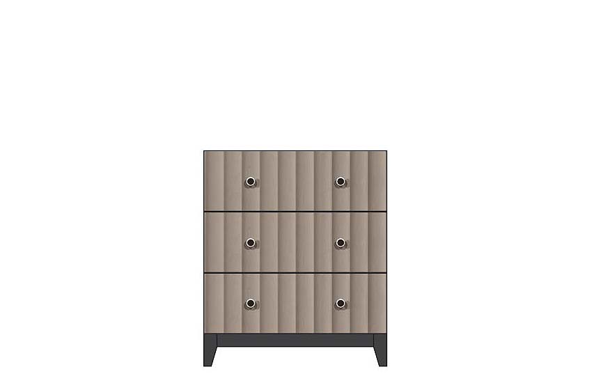 SFC Amish American Modern Three Drawer Bedside Chest