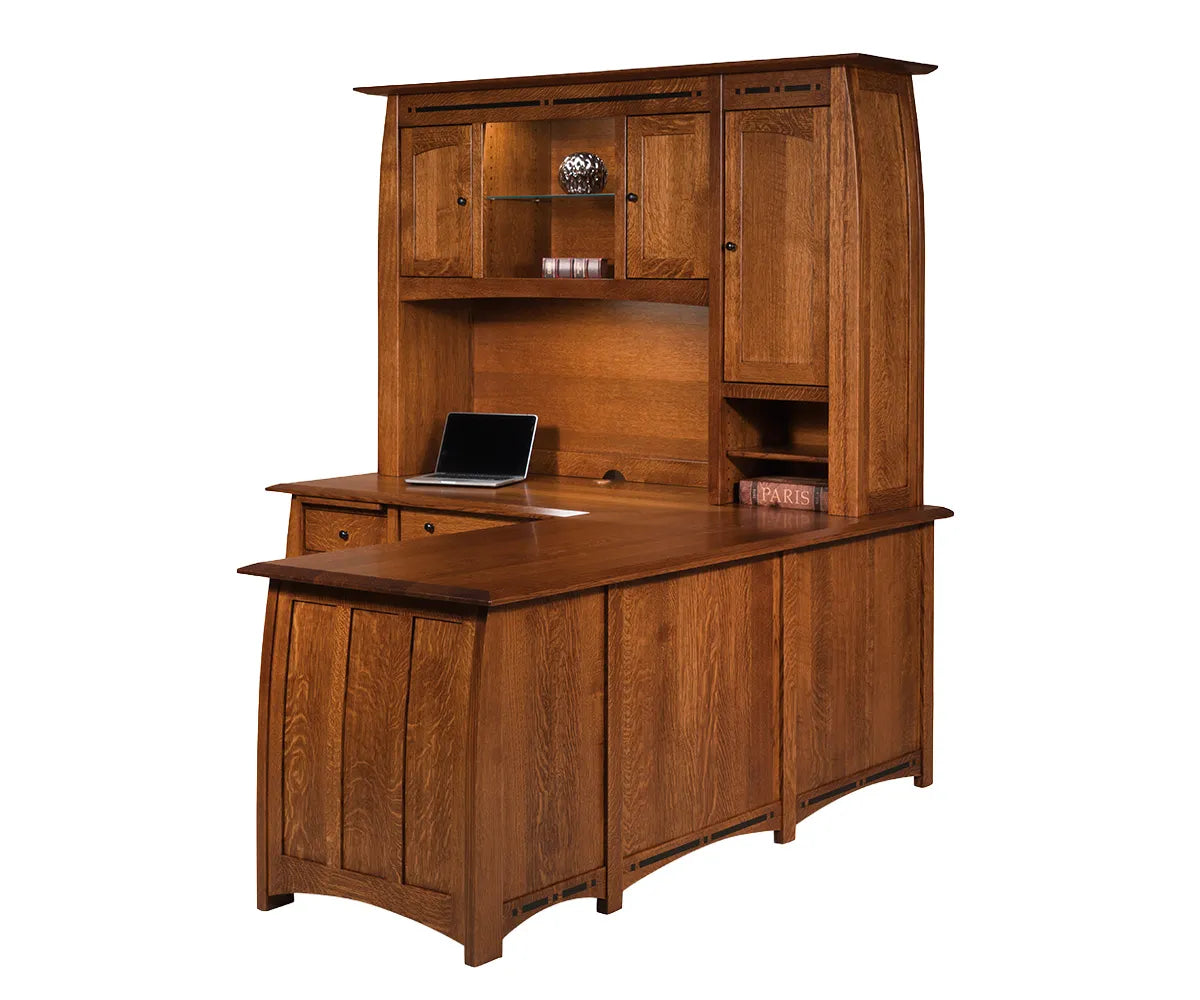 SFC Amish Boulder Creek L Desk With Hutch
