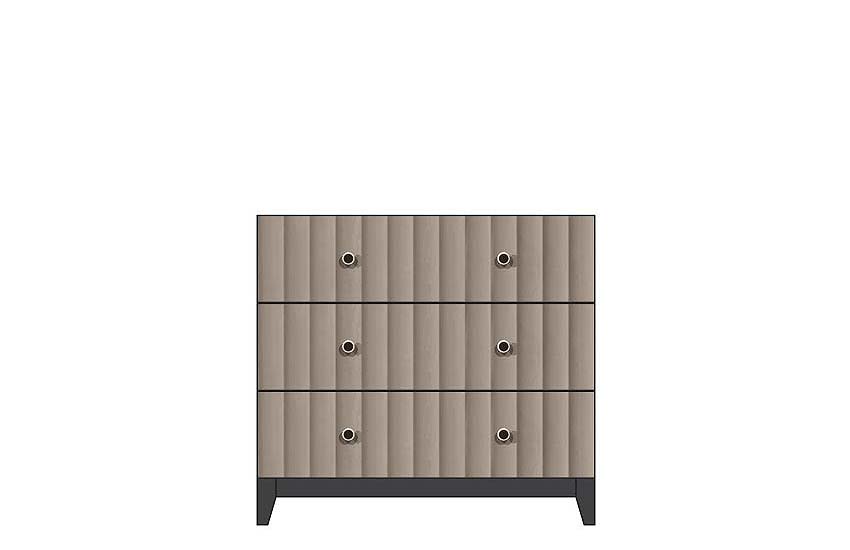 SFC Amish American Modern Three Drawer Bedside Chest