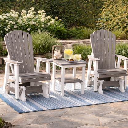 3 Piece Comfo Back Single Glider Set