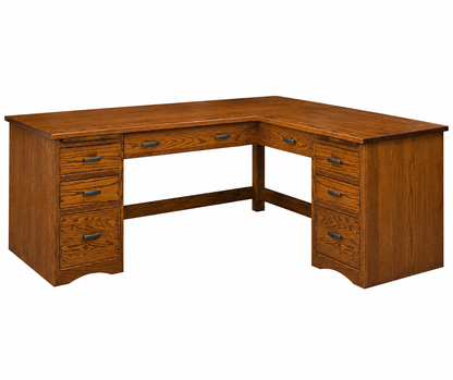 SFC Amish Mission Computer Desk with Return