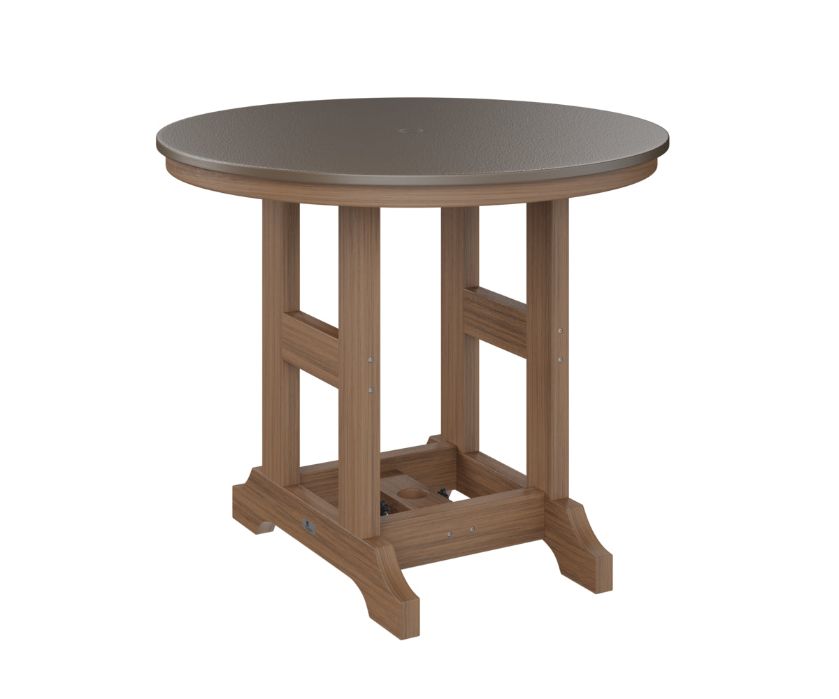 Garden Classic 38" Round Table Dining Height Hammered Top