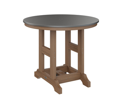 Garden Classic 38" Round Table Dining Height Hammered Top