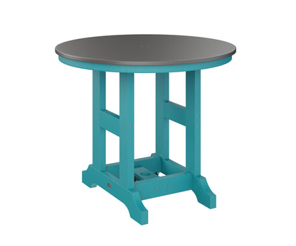 Garden Classic 38" Round Table Dining Height Hammered Top