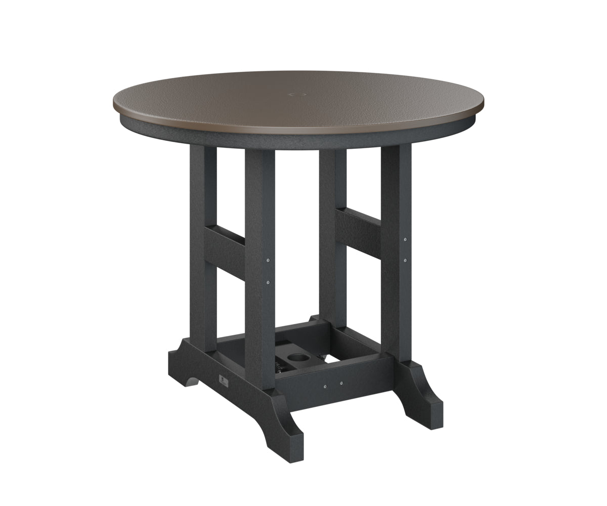 Garden Classic 38" Round Table Dining Height Hammered Top