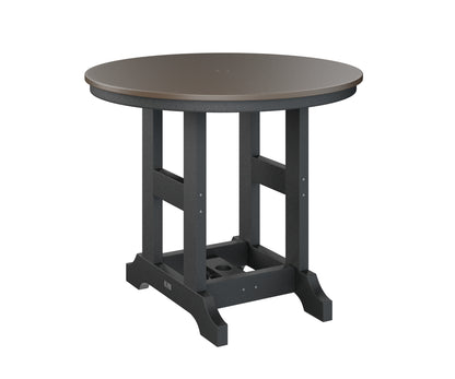 Garden Classic 38" Round Table Dining Height Hammered Top