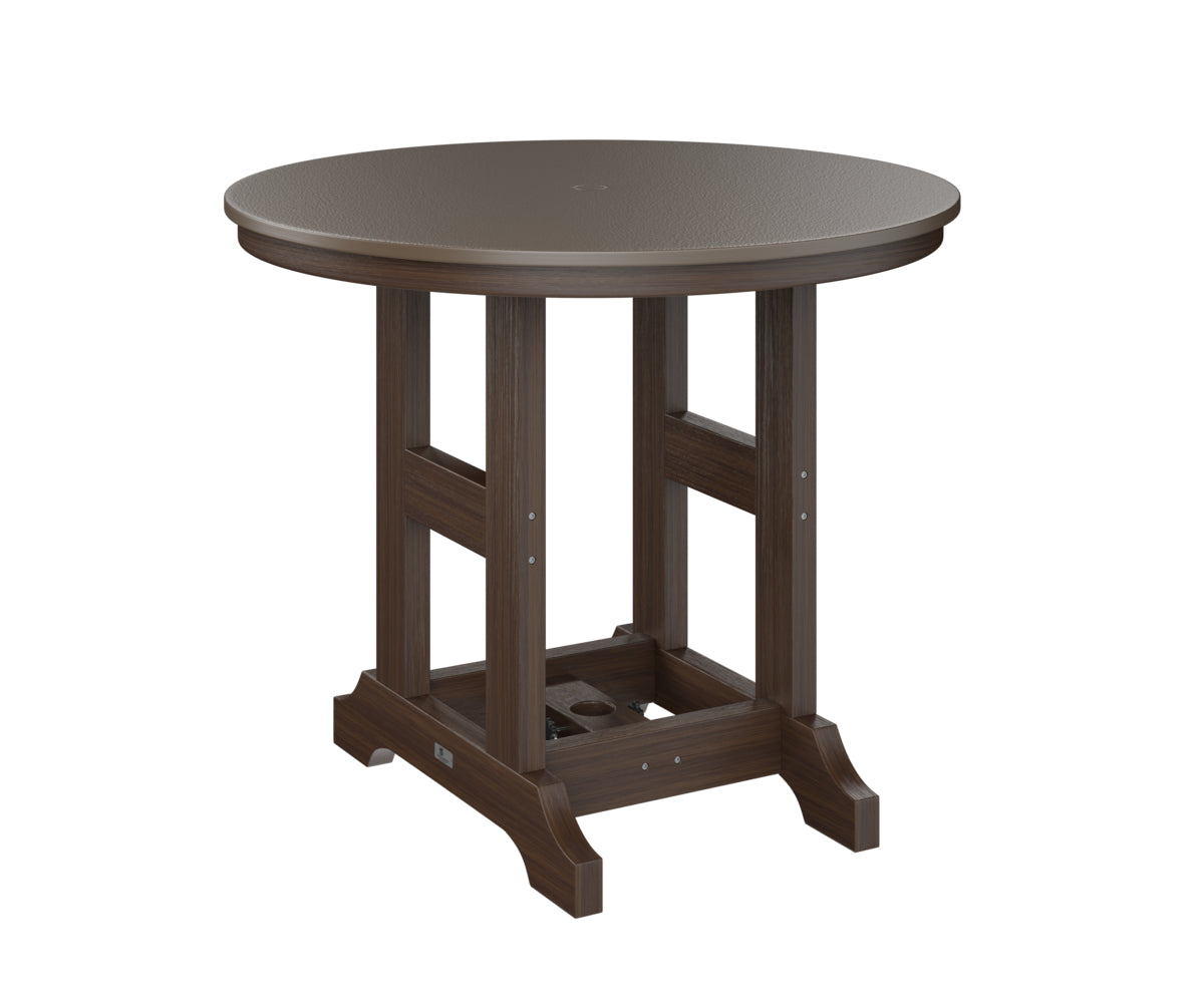 Garden Classic 38" Round Table Dining Height Hammered Top