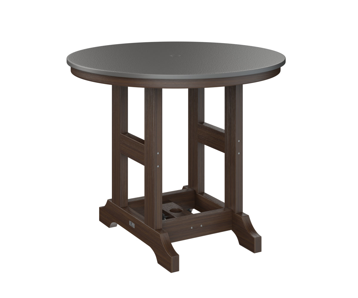 Garden Classic 38" Round Table Dining Height Hammered Top