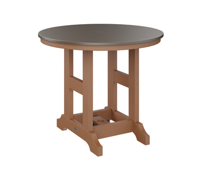 Garden Classic 38" Round Table Dining Height Hammered Top