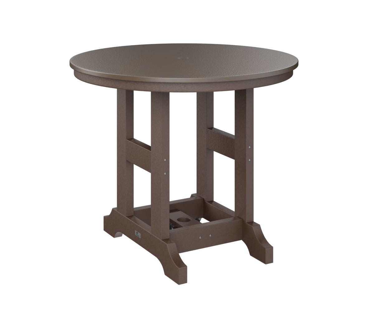 Garden Classic 38" Round Table Dining Height Hammered Top