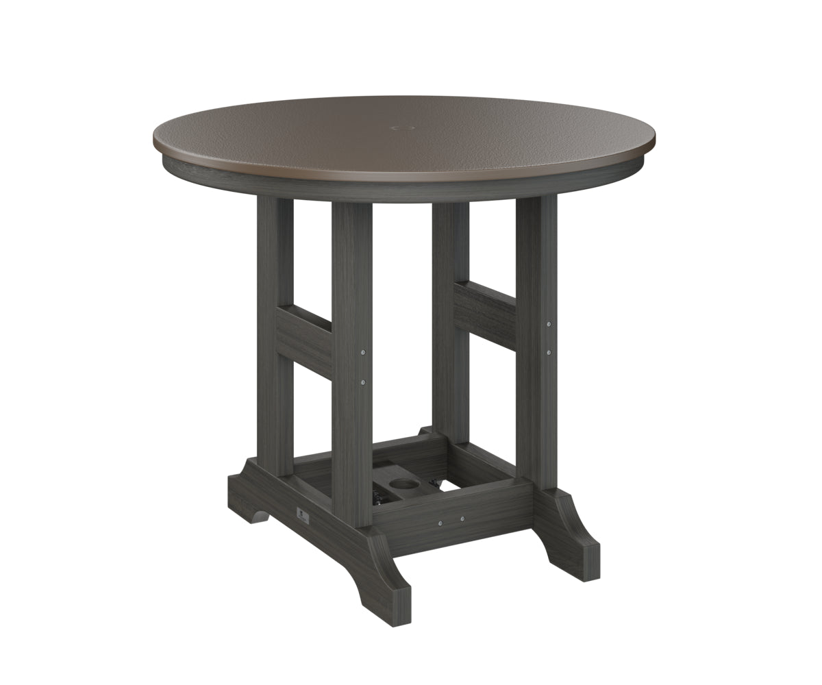 Garden Classic 38" Round Table Dining Height Hammered Top