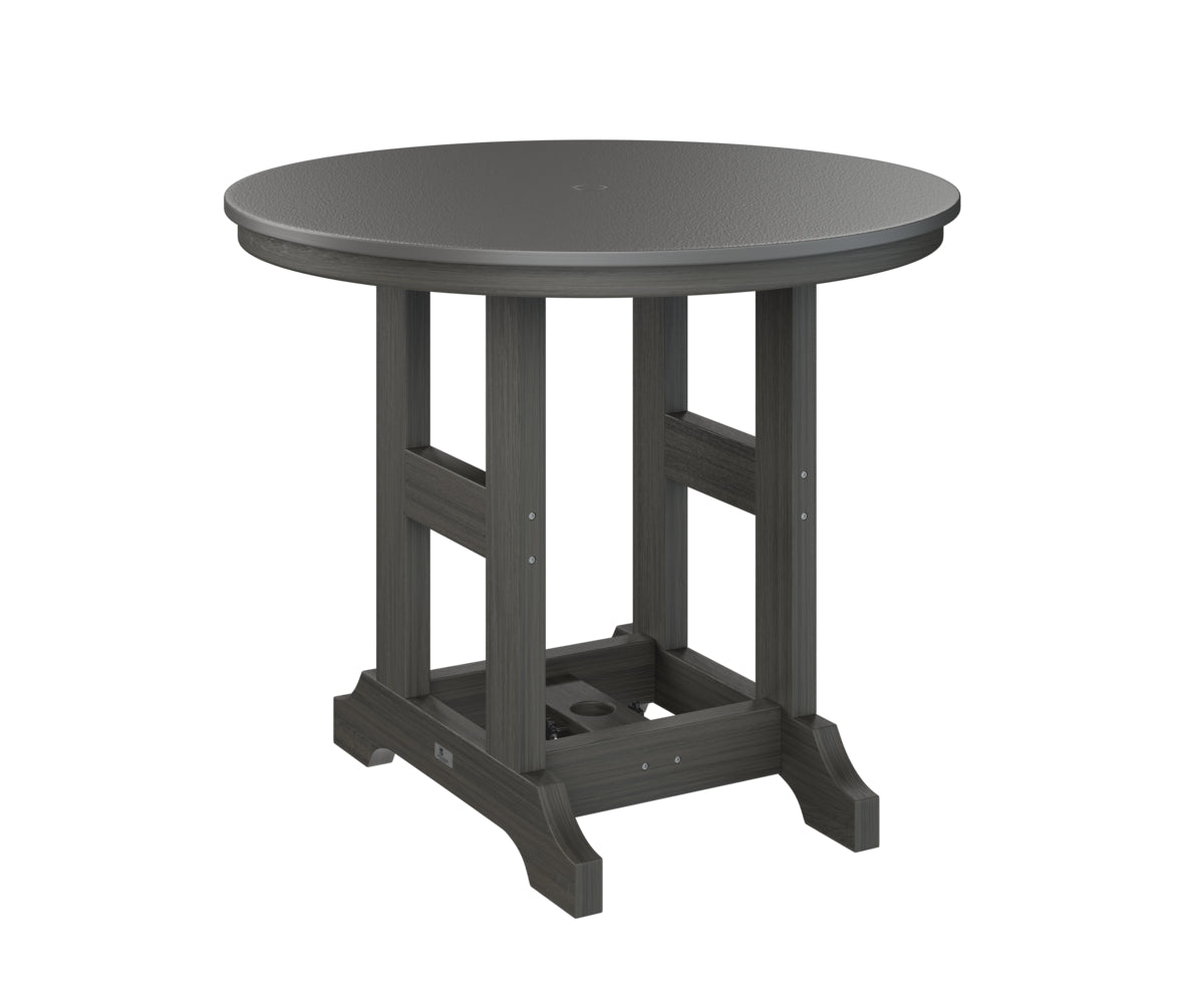 Garden Classic 38" Round Table Dining Height Hammered Top