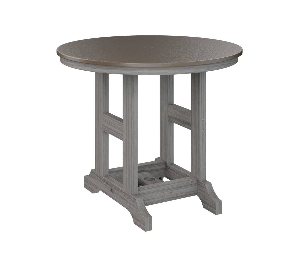 Garden Classic 38" Round Table Dining Height Hammered Top