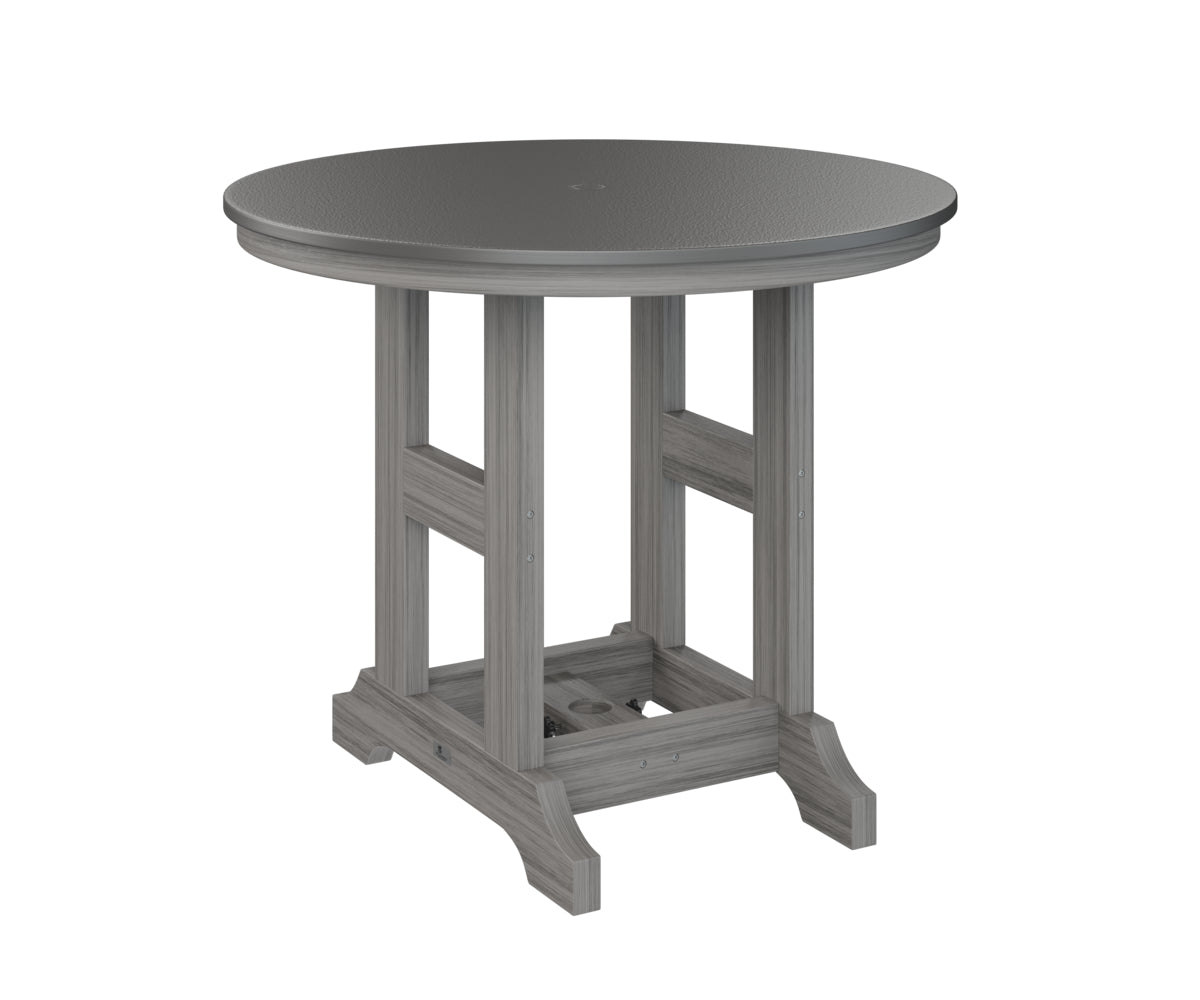 Garden Classic 38" Round Table Dining Height Hammered Top