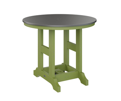 Garden Classic 38" Round Table Dining Height Hammered Top