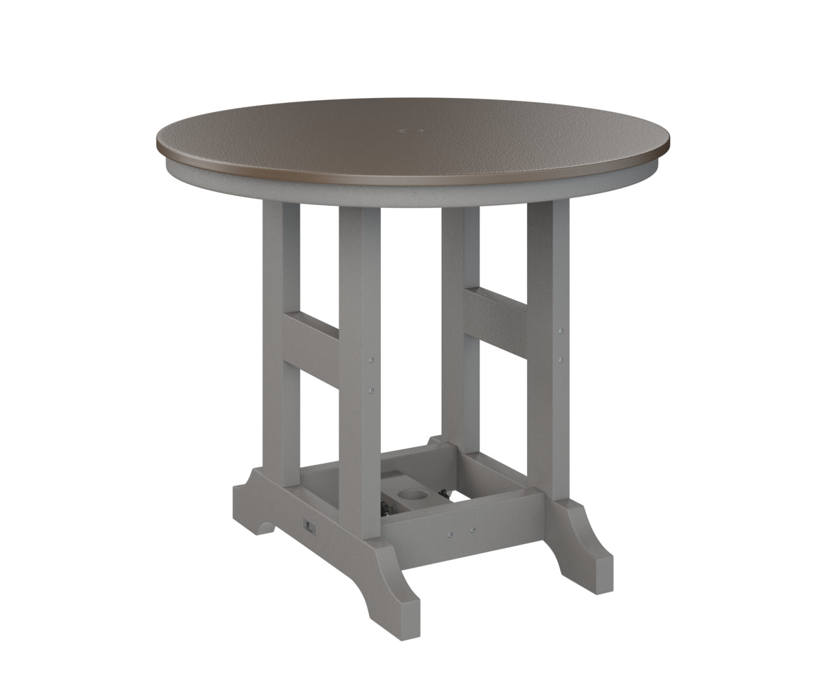 Garden Classic 38" Round Table Dining Height Hammered Top