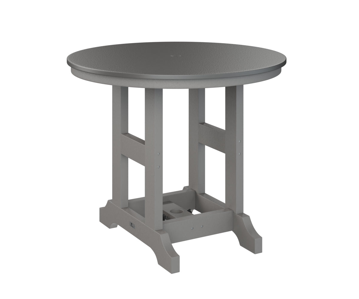 Garden Classic 38" Round Table Dining Height Hammered Top