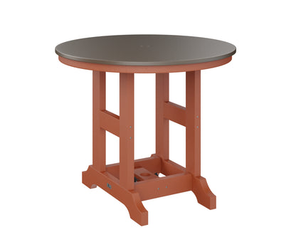 Garden Classic 38" Round Table Dining Height Hammered Top