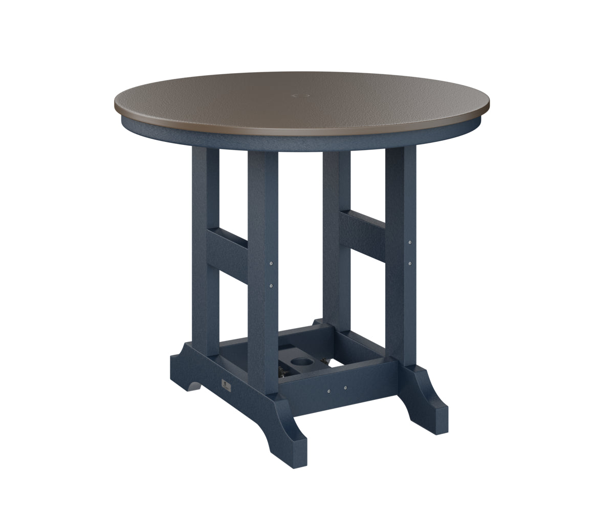 Garden Classic 38" Round Table Dining Height Hammered Top