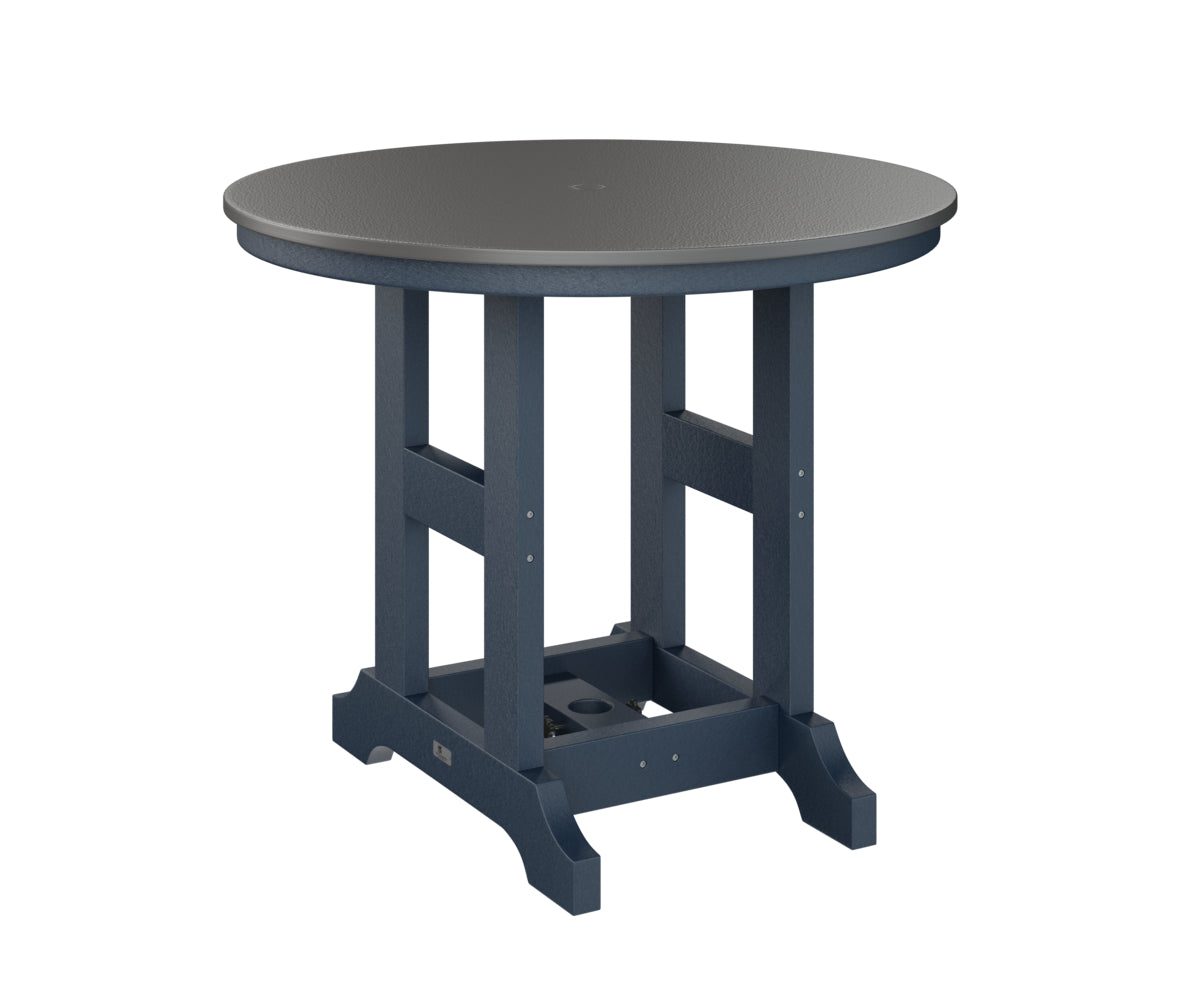Garden Classic 38" Round Table Dining Height Hammered Top