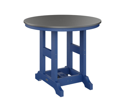 Garden Classic 38" Round Table Dining Height Hammered Top