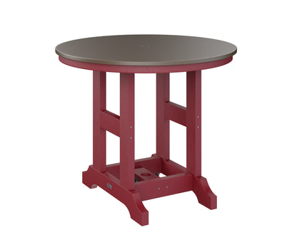 Garden Classic 38" Round Table Dining Height Hammered Top