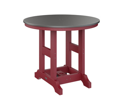 Garden Classic 38" Round Table Dining Height Hammered Top