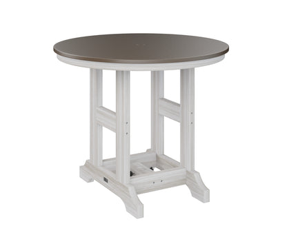 Garden Classic 38" Round Table Dining Height Hammered Top