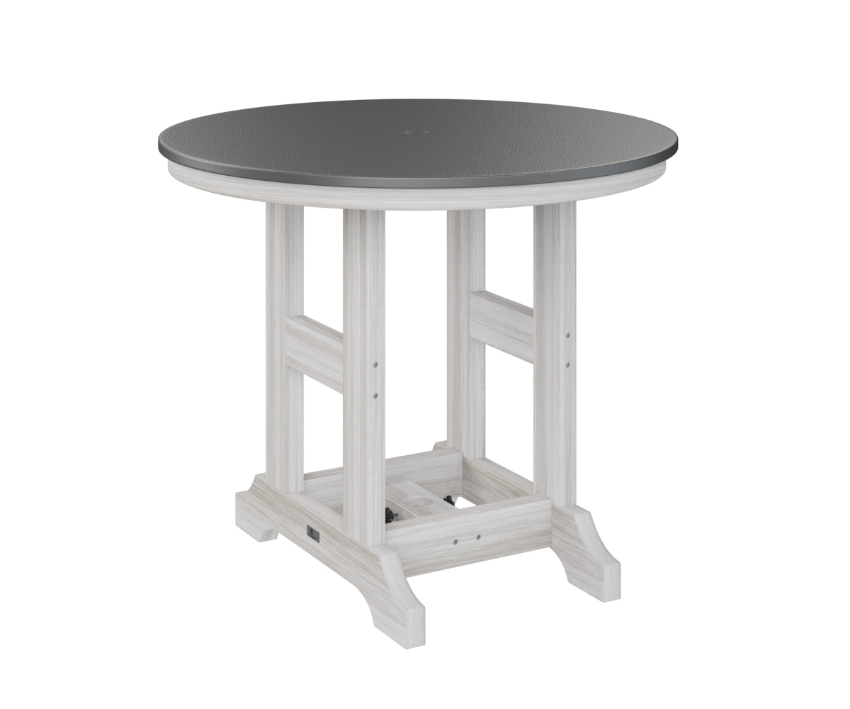 Garden Classic 38" Round Table Dining Height Hammered Top